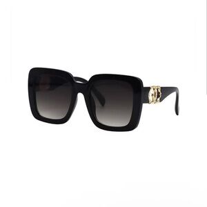 Bold Black Sunglasses with Thick Frames
